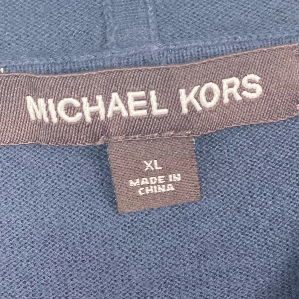 MICHAEL KORS Linen/Cotton Blend Ombré Lightweight Hoodie/Hooded Sweatshirt - XL